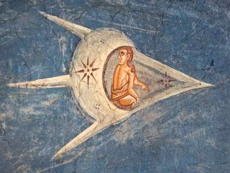 Nguyên do là vì trong tranh có hai vật thể lạ chở theo phi công xuất hiện trên bầu trời ở cả hai bên của Chúa Jesus. Hay vật thể này được cho là trông rất giống vật thể bay không xác định (UFO).