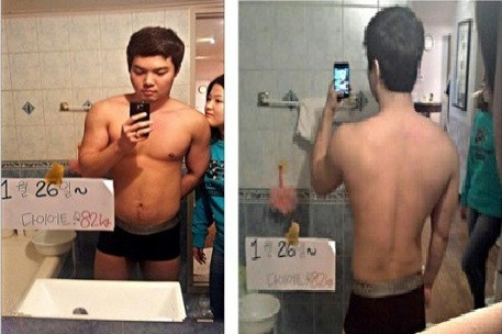 Được biết khi vừa lấy nhau chị Ji Hoo và chồng đã bị rất nhiều người hàng xóm, bạn bè trêu chọc vì dáng người “bánh mì” của hai vợ chồng. Bực tức vì điều này, chị Ji Hoo đã cùng chồng lên kế hoạch giảm cân trong vòng 4 tháng.