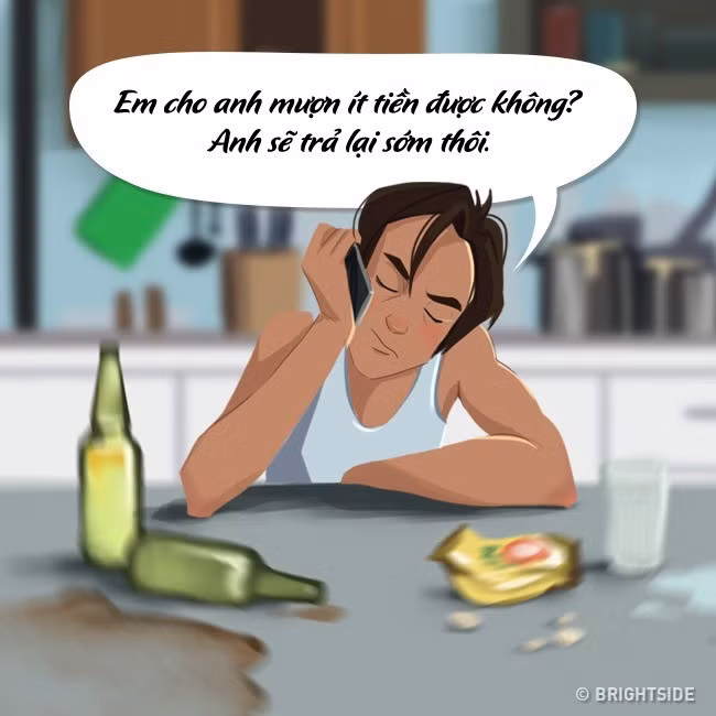  9. Con nghiện: Người nghiện ma túy, bia rượu không thể cưỡng lại thói quen xấu ngay cả với người thân yêu. Họ sẽ là đối tượng tàn phá gia đình nhanh nhất.