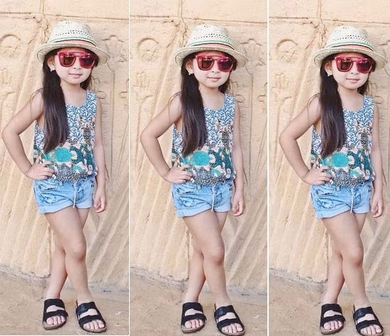 Cô bé 4 tuổi sở hữu cả bộ sưu tập thời trang với đa dạng kiểu dáng, sắc màu khác nhau.