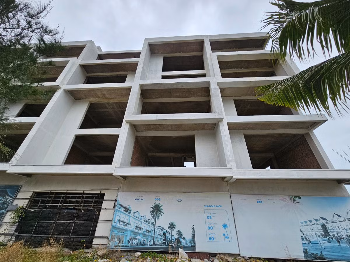 Dự án từng được giới thiệu gồm 2 phân khu, trong đó Phân khu The East có 208 căn shophouse và 35 căn golf villa hướng Đông và Phân khu The West có 74 căn shophouse.