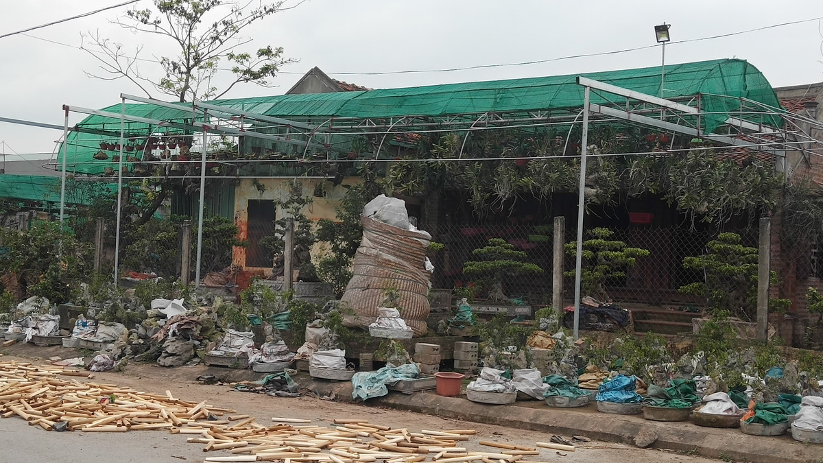 Một hộ khác cũng xây nhà trên đất tạm giao ở Cụm công nghiệp Quang Trung.