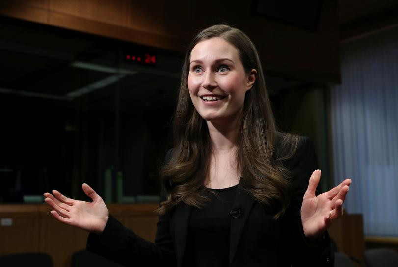 Sau khi nhậm chức, bà Marin trở thành Thủ tướng trẻ nhất lịch sử Phần Lan và cũng là vị nguyên thủ trẻ nhất thế giới. Ảnh: Reuters.