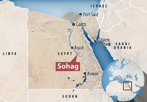 Theo Daily Mail, vụ tai nạn tàu hỏa đâm nhau ở Ai Cập xảy ra tại tỉnh Sohag hôm 26/3 (giờ địa phương). (Nguồn ảnh: Daily Mail)