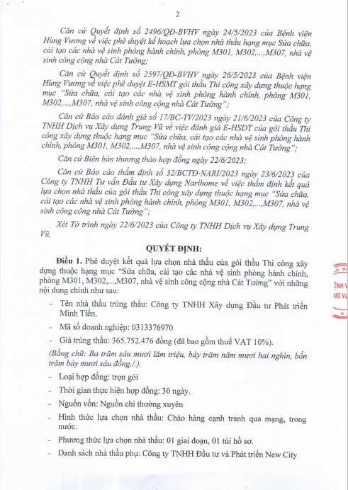 TP HCM: Cty Minh Tien 1 ngay trung 3 goi thau tai BV Hung Vuong-Hinh-2
