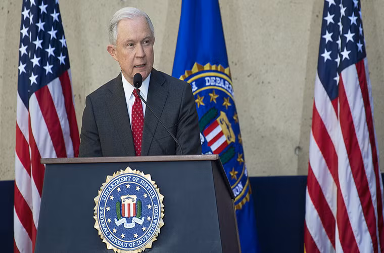 Năm 2017, ông được Tổng thống Donald Trump đề cử thành công giữ chức Bộ trưởng Bộ Tư pháp Mỹ. Ảnh: Politico.