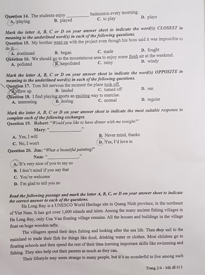 Tuyen sinh vao lop 10: De mon tieng Anh o Ha Noi-Hinh-2