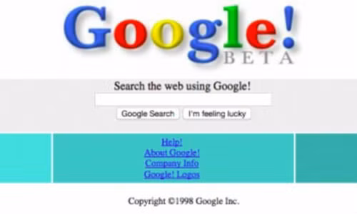 Diện mạo của công cụ tìm kiếm Google không thay đổi quá nhiều so với giao diện gốc ra mắt ngày 11/11/1998 dù Google đã thay đổi bộ mặt của Internet.