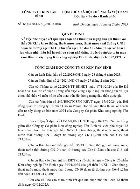 Gói thầu hồ điều hòa số 1 hơn 2 tỷ về tay Cty Phước Lộc - Hình 4 Goi thau ho dieu hoa so 1 hon 2 ty ve tay Cty Phuoc Loc-Hinh-4