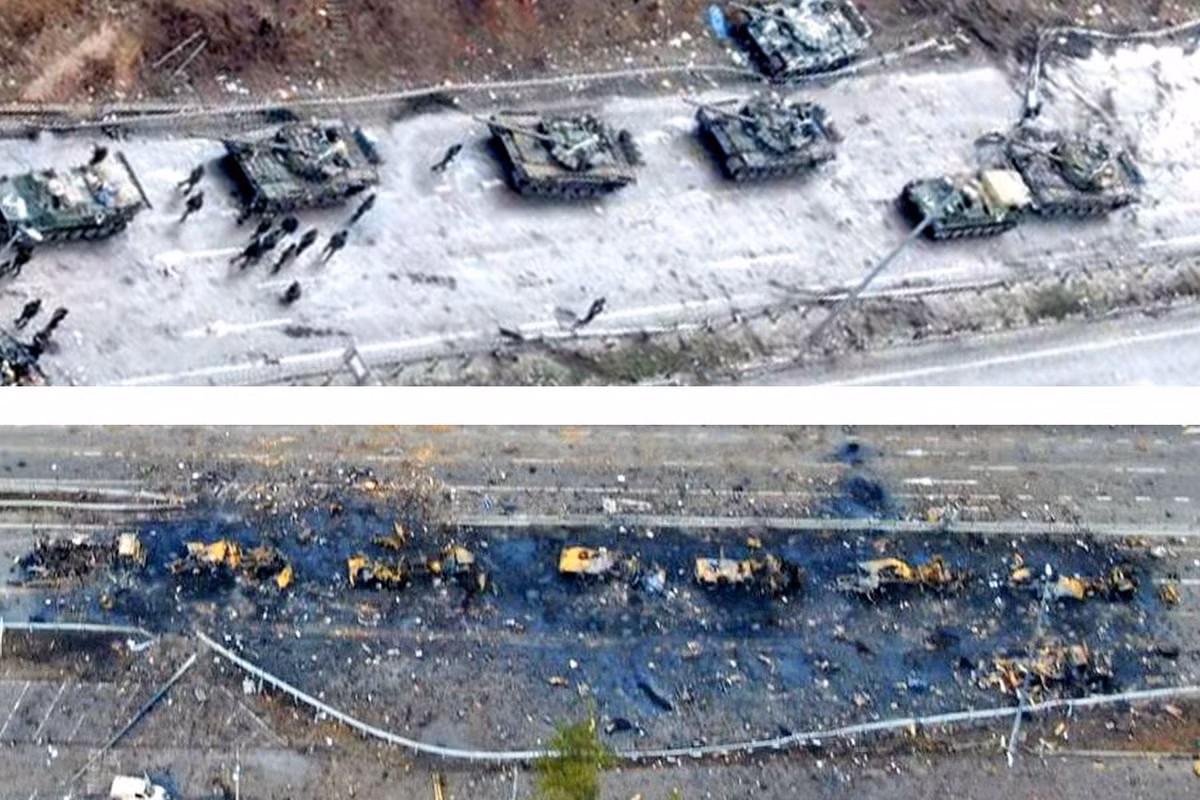 Là một khu vực chiến sự quan trọng, quân đội Nga đã bao vây chặt chẽ Mariupol và các máy bay không người lái đang theo dõi nó 24/24 giờ. Do đó, ngay khi đoàn xe ngụy trang của Ukraine xuất kích, máy bay không người lái của Nga đã khóa chặt đoàn xe bất thường này để theo dõi và giám sát liên tục.