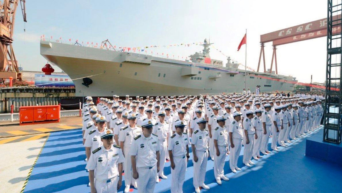 Công ty đóng tàu Hỗ Đông - Trung Hoa của Trung Quốc đã hạ thủy tàu sân bay đổ bộ lớp Type 075 thứ hai của nước này vào ngày 22/4/2020, ngay sau khi hạ thủy chiếc đầu tiên vào ngày 25/9/2019.