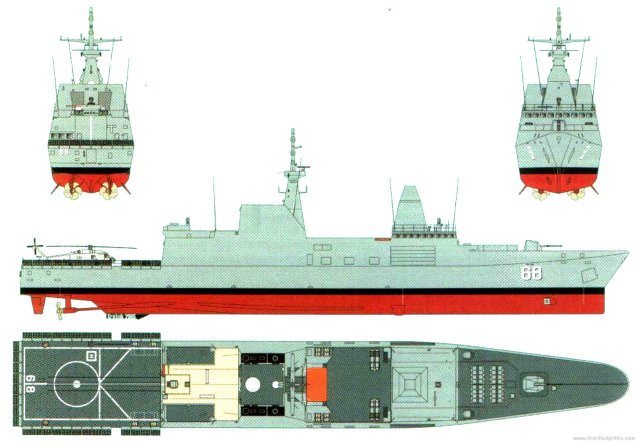 Khinh hạm lớp Formidable có chiều dài 114,8m, rộng 16,3m, lượng giãn nước toàn tải 3.500 tấn. Khinh hạm sử dụng 4 động cơ diesel MTU 20V 8000 M90, tổng công suất 48.800 mã lực, tốc độ tối đa 27 hải lý/giờ, phạm vi hoạt động 4.200 hải lý.