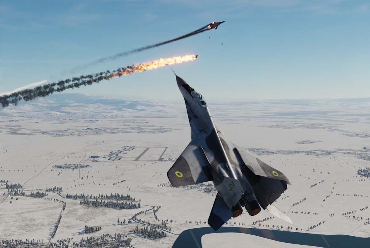 Câu chuyện chủ yếu lan truyền trên mạng xã hội, với các video và hình ảnh cho thấy phi công đang tham gia không chiến với máy bay Nga. Trong một video được chia sẻ rộng rãi, "Bóng ma của Kiev” đuổi theo một máy bay Nga và bắn rơi nó.