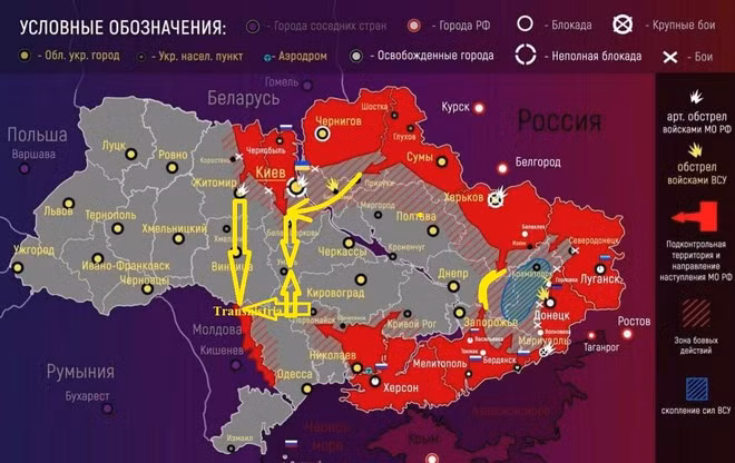 Sau khi giành toàn quyền kiểm soát thành phố Izyum, quân đội Nga đã bao vây khoảng 100.000 binh lính Ukraine ở miền đông. Trước đó quân đội Ukraine đã triển khai từ 10 đến 14 lữ đoàn trong khu vực này.