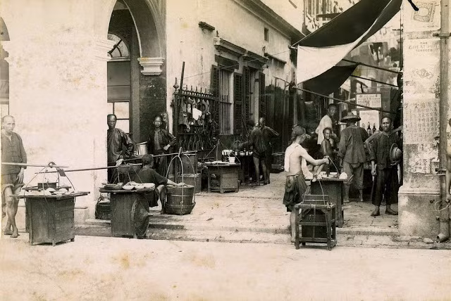 Một góc chợ ở Hong Kong nhiều năm về trước. Ảnh: VT.