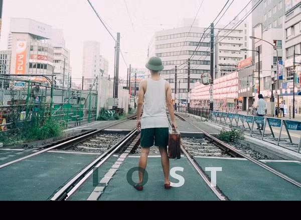 Bộ ảnh mang tên “Lost” – “Lạc lối” với hình tượng một chàng trai mặc quần đùi, áo ba lỗ, đi dép lê, đội mũ cối lạc giữa Tokyo vừa gây nhiều ấn tượng, thu hút sự quan tâm của thành viên trên các diễn đàn nhiếp ảnh. Tác giả của bộ ảnh là một chàng trai 9X đang sinh sống, học tập tại Nhật Bản đã có những chia sẻ thú vị về cuộc sống của mình và quá trình thực hiện loạt tác phẩm này.