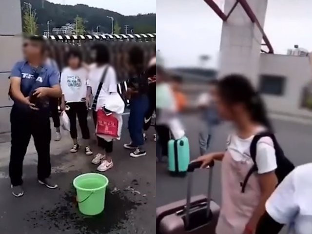 Thay giao dung khan tay trang cho nu sinh moi cho vao lop-Hinh-2