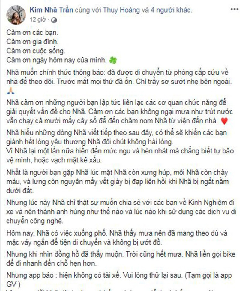De tai xe hanh hung dien vien Kim Nha ngat, GO - VIET khong the 