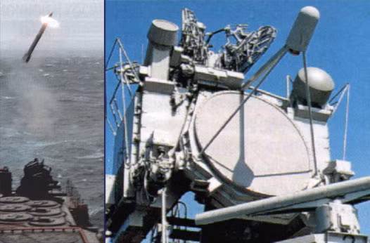 32 đạn tên lửa bắn thẳng đứng 9M331 của tổ hợp tên lửa hải đối không 3K95 Kinzhal đạt tầm bắn 12km, độ cao bắn chặn 6km. Hệ thống điều khiển hỏa lực đa kênh 3R95 có thể bám bắt mục tiêu ở cự ly 45km, theo dõi ở cách 15km, có thể theo dõi và dẫn đường cho 8 tên lửa bắn chặn cùng lúc 4 mục tiêu. Nguồn ảnh: Wiki