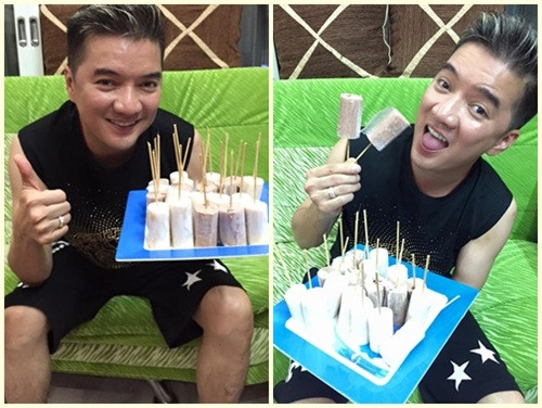 Đàm Vĩnh Hưng khoe ảnh đang ăn kem cực dễ thương.