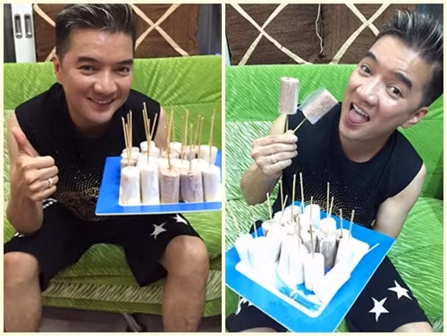 Đàm Vĩnh Hưng khoe ảnh đang ăn kem cực dễ thương.