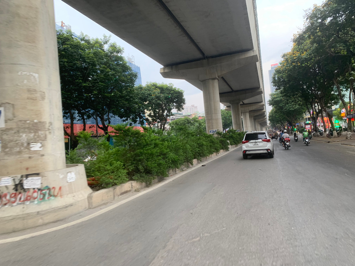 Ghi nhận của PV Báo Tri thức và Cuốc sống, cây xanh được trồng trong phạm vi dải phân cách của tuyến đường Xuân Thủy (dưới tuyến đường sắt Nhổn - Ga Hà Nội) đã mọc um tùm, “nuốt trọn” dải phân cách và vươn tràn ra ngoài đường khiến các phương tiện giao thông gặp trở ngại khi lưu thông.