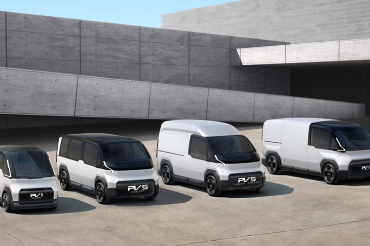 Khung gầm PV5 linh hoạt với khu vực cabin cố định. Trong khi thân sau có thể điều chỉnh thông qua một khớp nối cơ học và một số điểm cố định điện tử. Giống như ngoại thất, các chi tiết ở nội thất như ghế và ngăn chứa đồ có thể dịch chuyển hoặc tháo rời, cho phép từ xe chở hàng nhanh chóng biến thành taxi.