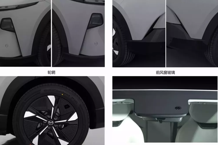 Mazda cho biết thiết kế này giúp giảm hệ số lực cản gió và tối ưu hóa việc làm mát pin, từ đó cải thiện hiệu suất cũng như phạm vi hoạt động. Bên cạnh đó là màu sơn tím bóng độc đáo, gợi nhớ đến Mazda Arata Concept.