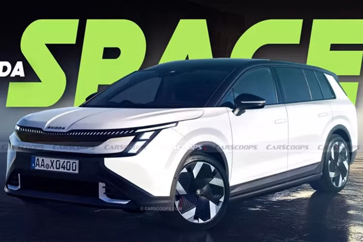 Skoda Space EV chay gan 600km/lan sac, 