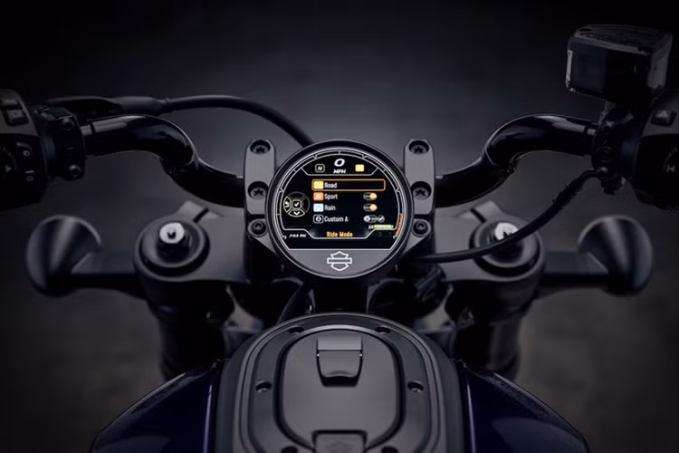 Ở phía trước, phuộc hành trình ngược Showa 43 mm, có thể điều chỉnh độ nén và độ hồi, cũng như tải trước của lò xo, có hành trình 9 cm. Phía sau giảm xóc được giữ thẳng đứng bằng bình dầu rời, cũng do Showa sản xuất và có thể điều chỉnh tải trước và độ nén/hồi.