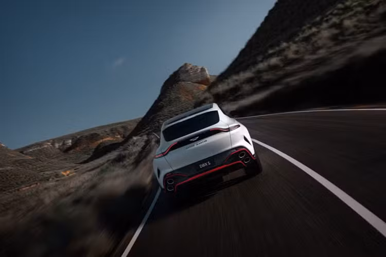 Aston Martin cung cấp 3 tùy chọn cho dải trang trí thân xe, gồm: đỏ, bạc và xanh lá. Nội thất DBX S có điểm nhấn các hoạ tiết xương cá mới tại ghế ngồi, đồng bộ với trần xe là mui carbon. DBX S sử dụng vải Alcantara trên mọi bề mặt, với da ở các điểm tiếp xúc.