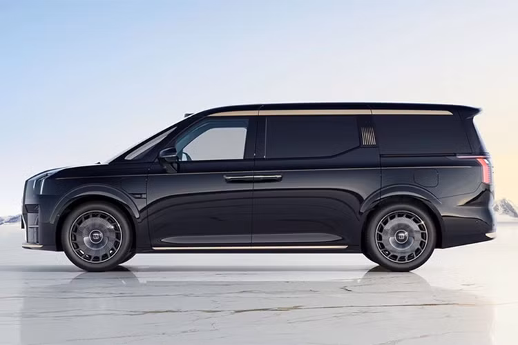 Tổng cộng có 3 gram vàng 23K được dùng để mạ logo trước và sau, viền cửa sổ, tay nắm cửa, bệ bước chân, bộ mâm... Phần nóc xe cũng trang bị công nghệ Lidar có phần viền được mạ vàng, đây là chi tiết phân biệt phiên bản đặc biệt và các bản Grand tiêu chuẩn.