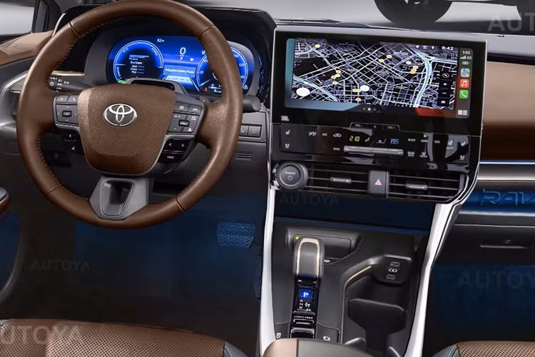 Không rõ nội thất của xe ra sao nhưng khả năng sẽ được nâng cấp thành kiểu màn hình kép hiện đại giống các mẫu xe khác của Toyota. Toyota RAV4 2025 vẫn được phát triển dựa trên nền tảng TNGA-K hiện có. Khả năng xe sẽ có hệ truyền động hybrid và plug-in hybrid với phạm vi hoạt động thuần điện dài hơn, giúp tiết kiệm tối đa nhiên liệu.