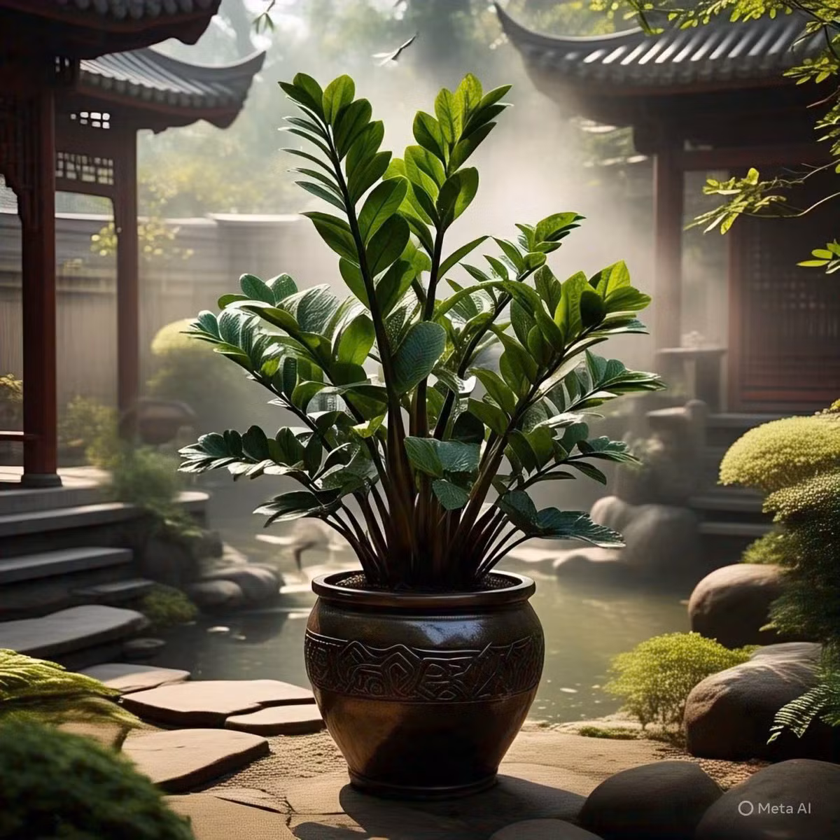  2. Cây cảnh: Kim tiền. Lá của cây kim tiền tròn và dày, giống như những đồng tiền xu thời xưa xâu lại với nhau, nên có ý nghĩa rất đẹp là “lăn vào của cải”.