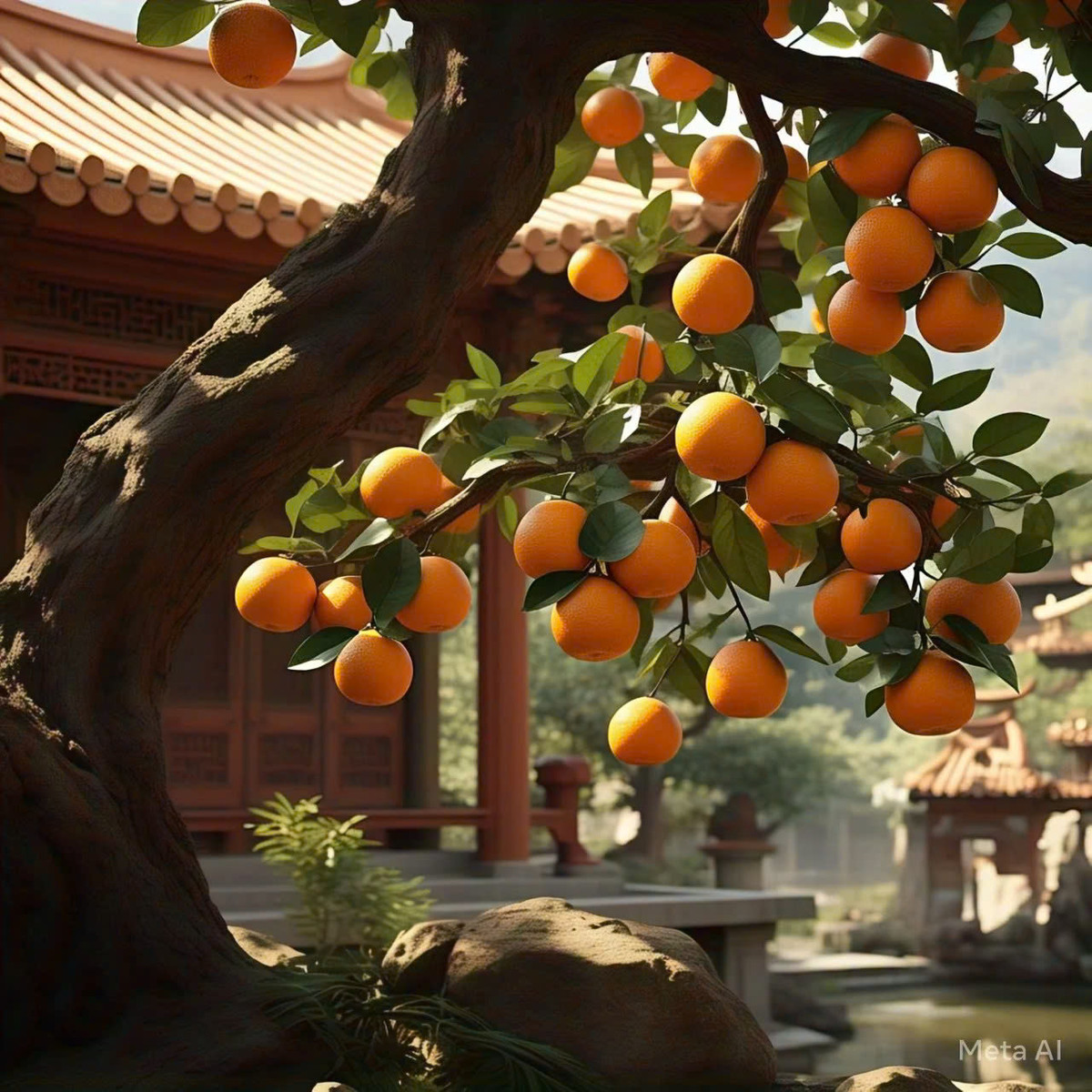  3. Cây cảnh: Quất. Cây quất là cây cảnh phong thủy rất phổ biến trong gia đình người Việt. Những quả vàng treo trên cành như những thỏi nhỏ, trông rất lễ hội. 