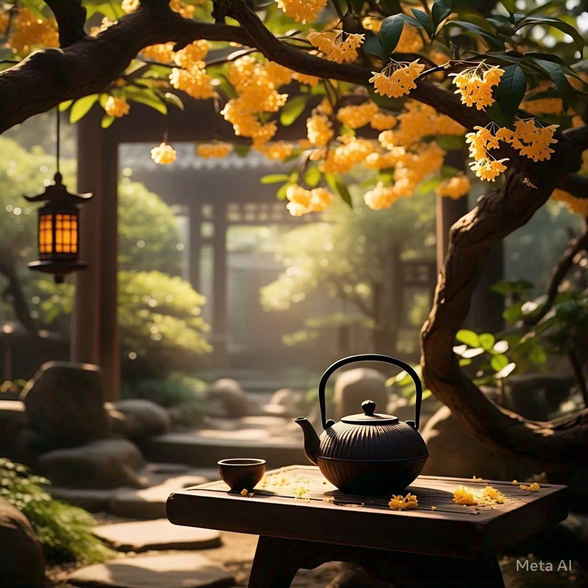  5. Cây cảnh: Mộc hương. Cây cảnh này tượng trung cho sự giàu có và danh dự, được sự giúp đỡ của những quý nhân. Mộc hương còn tượng trưng cho sự giàu có và thịnh vượng. Mỗi mùa thu, hoa mộc lan lại nở rộ, hương thơm ngào ngạt, cả sân tràn ngập hương thơm khiến người ta say đắm. 