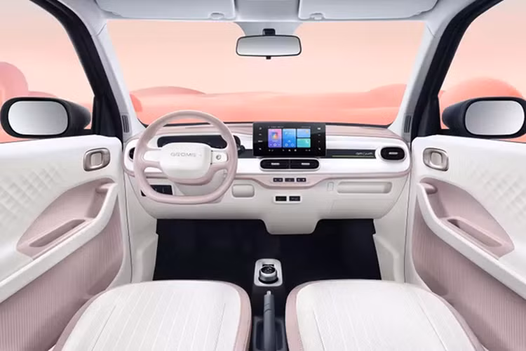 Xe vẫn được trang bị bảng đồng hồ kỹ thuật số LCD 9,2 inch, màn hình cảm ứng trung tâm 8 inch, camera lùi tùy chọn và núm xoay chọn số hình bát giác đặt trên cụm điều khiển trung tâm hẹp. Về an toàn, bản nâng cấp của Geely Panda Mini đã được trang bị thêm túi khí cho hành khách phía trước, thay thế vị trí của hộc chứa đồ cũ trên bảng táp-lô.