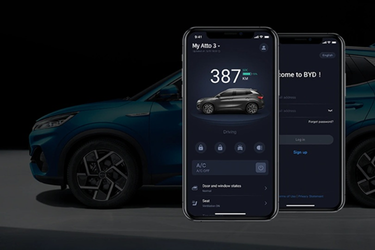 BYD Viet Nam thu phi su dung ung dung dieu khien oto tu xa