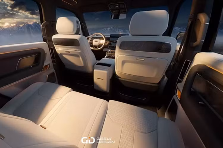 Nguyên nhân là bởi cụm đèn này cùng với đèn hậu đặt dọc được lấy cảm hứng từ quả cầu Armillary - một dụng cụ thiên văn cổ. Ngôn ngữ thiết kế góc cạnh tiếp tục hiện diện bên trong khoang lái, nơi Galaxy Cruiser có nhiều chi tiết hình chữ nhật gợi nhớ đến dòng xe Fangchengbao của BYD.