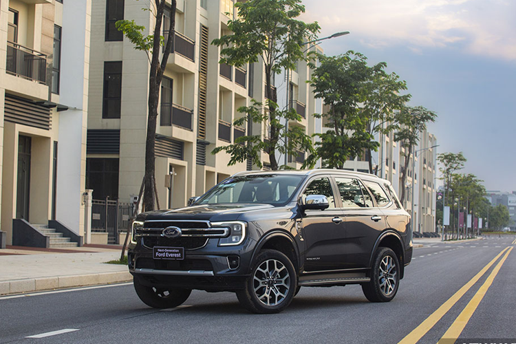 Phân khúc CUV/SUV cỡ D Ở phân khúc CUV/SUV cỡ D, Ford Everest xuất sắc đạt vị trí cao nhất với doanh số trong năm 2024 là 10.841 xe. Đứng phía sau là Hyundai SantaFe với doanh số đạt 6.941 xe. Lần lượt xếp ở những vị trí sau là: Toyota Fortuner (3.511 xe), Mazda CX-8 (2.693 xe), Kia Sorento (1.068 xe), Mitsubishi Pajero Sport (741 xe).