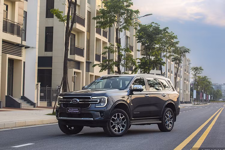  Phân khúc CUV/SUV cỡ D Ở phân khúc CUV/SUV cỡ D, Ford Everest xuất sắc đạt vị trí cao nhất với doanh số trong năm 2024 là 10.841 xe. Đứng phía sau là Hyundai SantaFe với doanh số đạt 6.941 xe. Lần lượt xếp ở những vị trí sau là: Toyota Fortuner (3.511 xe), Mazda CX-8 (2.693 xe), Kia Sorento (1.068 xe), Mitsubishi Pajero Sport (741 xe).