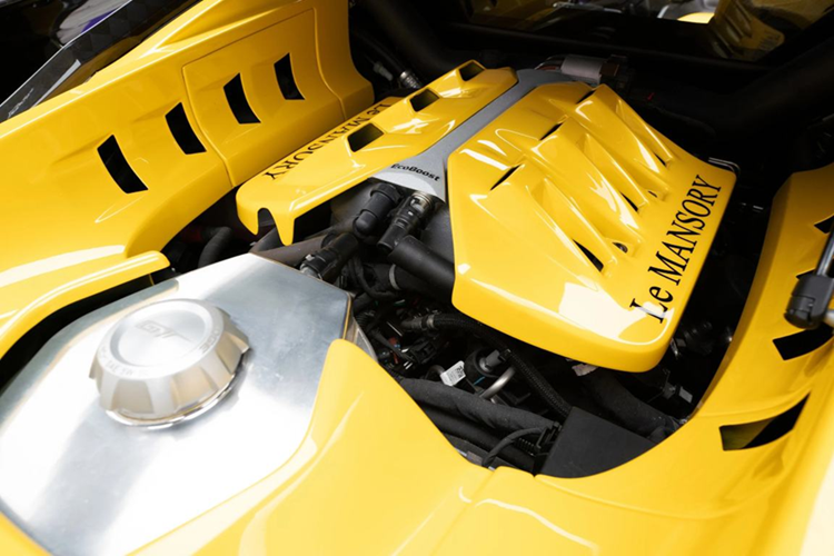 Cánh gió khí động học chủ động nguyên bản được thay thế bằng bộ cánh gió cố định cỡ lớn với thiết kế hai tầng; mặt cánh gió có logo của hãng thời trang Under Amour.