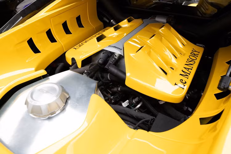 Cánh gió khí động học chủ động nguyên bản được thay thế bằng bộ cánh gió cố định cỡ lớn với thiết kế hai tầng; mặt cánh gió có logo của hãng thời trang Under Amour.