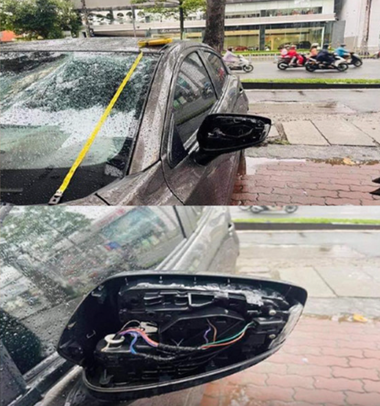 Khi chứng kiến bạn gái lên ô tô của trai lạ, Huy nổi cơn ghen quay xe lại, đuổi theo. Yêu cầu hai người ra khỏi xe giải quyết nhưng không được, trong cơn bực tức Huy lấy dao khoét một lỗ trên kính chắn gió. Anh N. từ trong xe phản ứng. Tiếp tục sau đó, Huy đập phá ô tô ở nhiều vị trí. Anh N. cố lái ô tô chạy thoát thì Huy lại dùng xe gắn máy đuổi theo và tiếp tục chặn đầu xe lần thứ hai. Huy cầm nón bảo hiểm đập nhiều phát khiến kính chiếu hậu bên trái xe bị hỏng. Bước đầu, Huy thừa nhận hành vi và khai báo, nguyên nhân là do phát hiện người yêu đi với trai lạ nên ghen tuông, không kiềm chế được. 