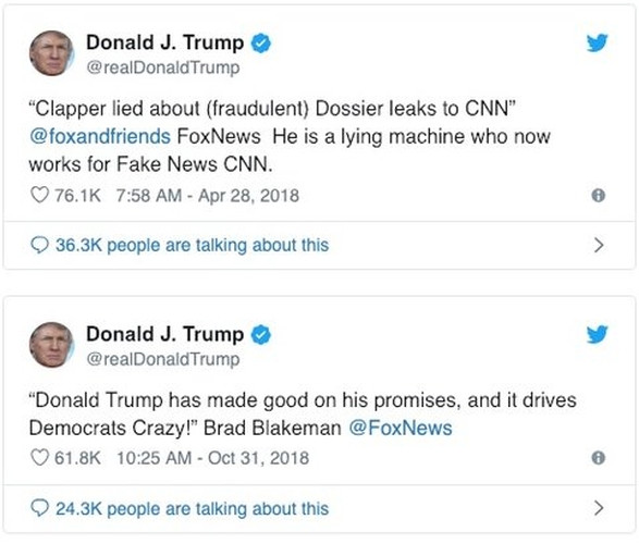 Tổng thống Mỹ Donald Trump cũng thường dành thời gian buổi sáng để đăng tải các bình luận trên Twitter trong khi xem Fox News trước khi bắt đầu một ngày làm việc của mình lúc 11h.