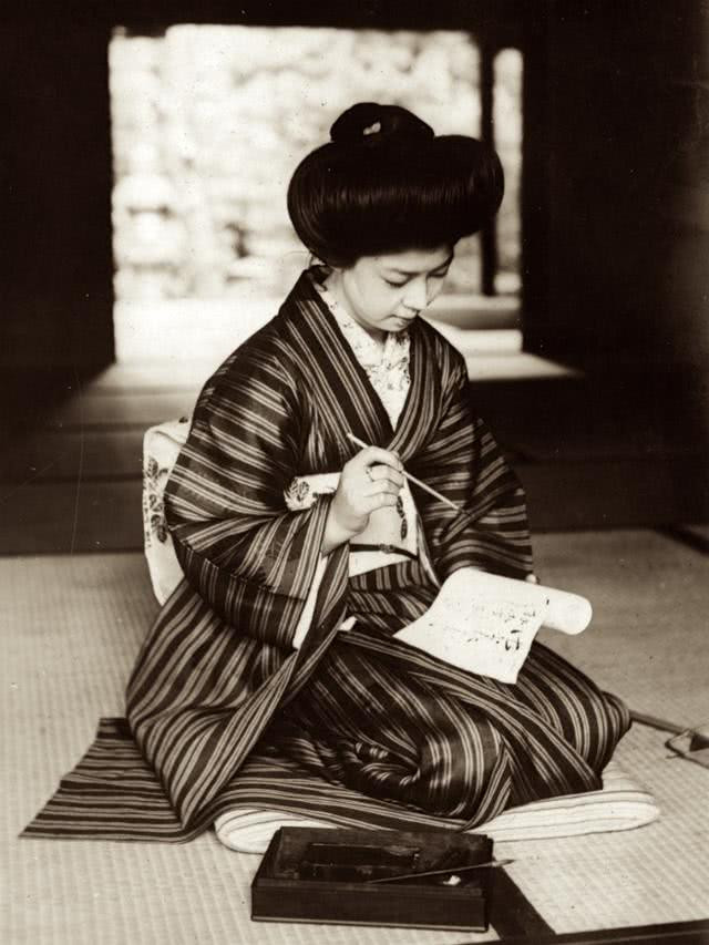 Vẻ đẹp của phụ nữ Nhật Bản xưa kia. Ảnh QQ.