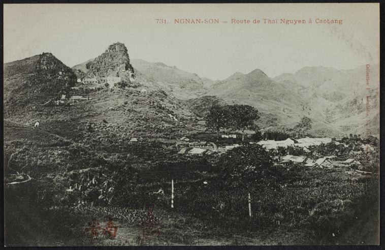 Khung cảnh ở Ngân Sơn (nay thuộc tỉnh Bắc Kạn), trên đường từ Thái Nguyên đến Cao Bằng. Ảnh: Rmn.fr.