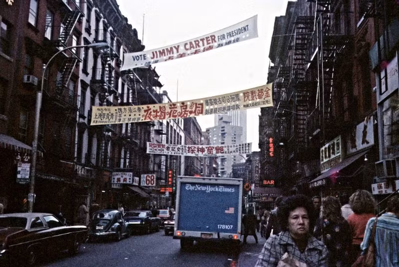 Khu Phố Tàu New York thập niên 1970. Ảnh: Vintag.