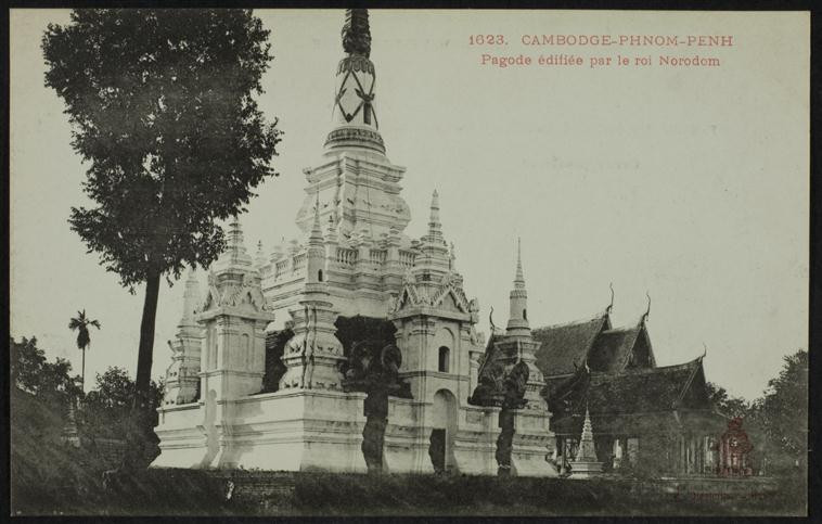 Ngôi chùa do Quốc vương Norodom cho xây dựng ở Phnom Penh. Ảnh: Photo.rmn.fr.