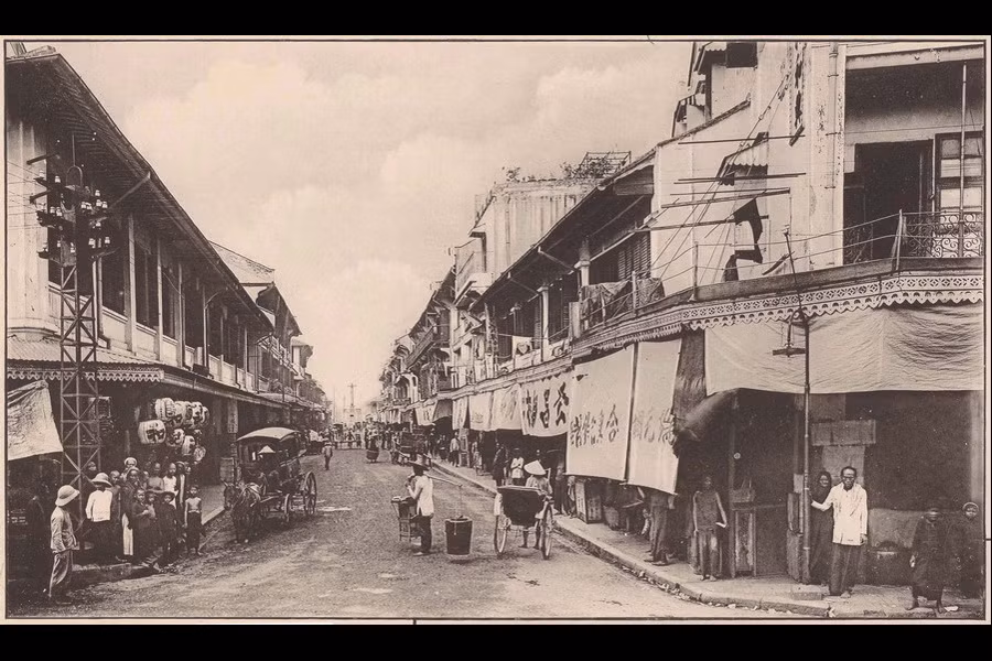 Đường Gia Long (nay là đường Trịnh Hoài Đức), Chợ Lớn năm 1922. Ảnh: Ludovic Crespin.
